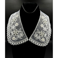 Hand Beaded White,Vintage,Peter Pan Collar | Material For Lace Jewelry,Suits,Shirts,Dresses Qty 1 Pair,Designer Patch,Applique,Sewing Supplies,French Collar Work,Diy Art & Craft