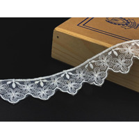 Orient Lace Craft White Organza Lace And Border Material For Suits,Saree(3.5 Cm) Qty 10 Yards,Used As Trims,Embroidery Lace,Applique,Sewing Supplies,Cotton Lace Work,Dupatta Lacebridal,Diy.