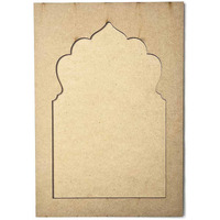 Adikala Mdf Plain Jharokha Cutout For Diy Art And Craft | Wall Hanging Decorations, Festival Gift, Wedding 13.Inch (33.23)-Set Of 2
