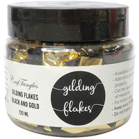 Craftangles Gilding Flakes (120 Ml) - Black And Gold, For Resin, Gilding, High Shine, Does Not Darken, Works With Gilding Glues