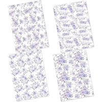 Craftangles Decoupage Paper Pack - Purple Flowers (A4) - 4 Sheets