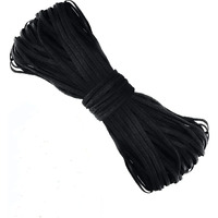 Venus Aqua 4Mm Soft Valvet Color Elastic For All Type Mask Making/Sewing Elastic Band Mask Rope Elastic Cord For Sewing Crafting For Adult Craft Diy (Valvet-Elastic-50Mtr, Black)