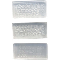 Maiguang 3Pcs Resin Nail Art Decorations Mold Mini Size Letters And Numbers Silicone Mold Pendant Jewelry Making Tools Diy Design Nail Art 3D A-Z 0-9 Handmade Craft Carving