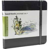 Global Art Materials 721331 5-1/2-Inch By 5-1/2-Inch Drawing Book, The Square In Ivory Black