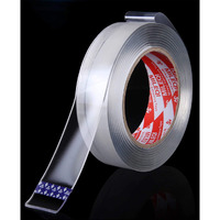 Saubhagya Global Reusable, Washable Double Sided Adhesive Silicon Tape With Multi-Functional Anti-Slip Double Sided Sticky Strips, Gel Tape Roll Wall Stickers (Lxw :1Mx30Mm Thickness : 2.0Mm)