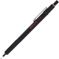 Rotring 0.5Mm Mechanical Lead Pen Pencil Matte Black Abs Plastic Body Hexagonal Body Non-Slip Textured Metal Grip Click Mechanism 500 Series Lead Indicator Ideal For Technical Drawing