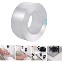Brelvik Caulk Tape Strip Transparent Waterproof Greaseproof Dustproof Self Adhesive Tape For Kitchen Wall Mildew Sealing Car Door Guard And Table Corner Guard