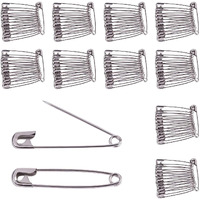 Diy Crafts Safety Pins Nickel Finish Clothing Pins Garment, Rust-Resistant Nickel Plated Steel Set- Sewing Accessories Kit For Baby Clothing, Crafts & Arts (54Mm, Pack Of 120 Pcs)