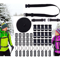 Diy Crafts 51 Pcs / 1 Set, Black & Silver Included Items 51 Pcs In 1 Set, 1" Inch Release Bucklestri-Glide Slides D Rings Roll Nylon Web(51 Pcs / 1 Set, Black & Silver Included Items 51 Pcs In 1 Set)