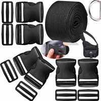 Diy Crafts Pack Of 50 Pcs, Multi Accessories Utility Set, 1" Inches Plastic Quick Release Buckles Flat Shape Buckles And Tri-Glide Slides With Yards (Pack Of 50 Pcs, Multi Accessories Utility Set)