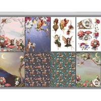 Craftreat Fairy Decoupage Paper For Crafts - Fairy Garden - Size: A4 (8.3 X 11.7 Inch) 8 Pcs - Angel Decoupage Paper For Scrapbooking - Decorative Paper For Decoupage - Decoupage Paper With Angels