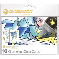 Chameleon Color Cards - Manga (Stress Busting Coloring Activity For Adults)