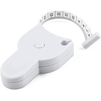 Murtisiddh Body Tape Measure, Waist Tape Measure, Body Fat Measuring Tape White,150Cm Handle Y-Shaped Ergonomic Design Ruler Waist Arm Accurate Measuring Scale Sewing Tape (White)