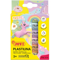 New Jovi Plastilina Reusable And Non-Drying Modeling Clay; Pastel Colors, 0.50 Oz. Bars, Set Of 6, Perfect For Arts And Crafts Projects