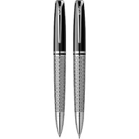 Scrikss Pera 477 Ball Pen 0.7Mm Mechanical Pencil, Chrome Plated Brass Body With Wave Pattern, Ideal For Writing, Professionals Pen Collectors