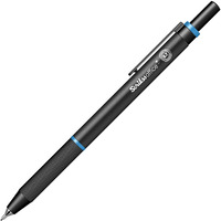 Scrikss 0.7Mm Mechanical Clutch Lead Pen Pencil Black Aluminium Body Click Mechanism Twist Series Blue Accent Eraser Included