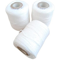 Hookcart 50 Gram Cotton Yarn Thread Roll Unbreakable For Flower Garland Making And Other Crafts, White, Pack Of 3