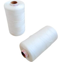 Hookcart Ultra-Thin Strong Nylon Yarn Thread For Beading Jewellery And Craft Making, 25 Gram, White, Pack Of 2