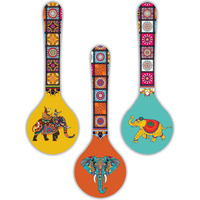 Amazingily Designer Ethnic Elephant Print Wooden Wall Hanging | Decoration Items For Home | Gifts | Hanger Dining Room Artworks Hangings Modern Decor (Spn_08)