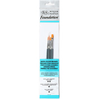 Winsor & Newton Short Handle Foundation Brush Set (Pack Of 4)