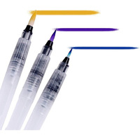 Amigozz 3 Sizes Water Brush Pen For Watercolor Calligraphy Drawing Tool Marker,White