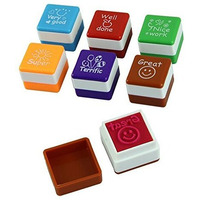 EsKube Motivation Kids Stamp Set Sticker School Scrapbooking Stamp Diy Teachers Self Inking Praise Reward Stamps(Ink Pad Not Included) - Set Of 6 Pcs