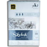 Artright Spiral Bound A3 Doodles Sketch Book (16.5 X 11.7 Inch Sketchpad, Acid Free Paper For Doodling, Drawing And Sketching, Mandala) 20 Sheets
