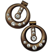 Paushak Boutique Antique Cooper Designer Stone Button (Set Of 1)