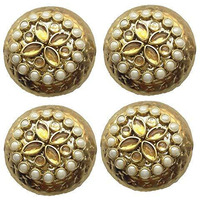 Paushak Boutique Golden Circle Designer Button (Piece Of 3)