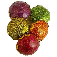 Paushak Boutique Beautiful Multicolour Glitter Circle Button For Indian Dresses For Kurties,Gowns And Party Wears Dresses (Piece Of 5)