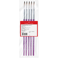 Faber-Castell 116121 Tri Grip Synth Hair Round Size 12 Pck-5