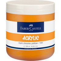Faber-Castell Creative Studio Acrylic 500Ml Jar - Dark Chrome Yellow 109