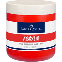 Faber-Castell Creative Studio Acrylic 500Ml Jar - Pale Geranium Lake 121