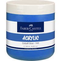 Faber-Castell Creative Studio Acrylic 500Ml Jar - Cobalt Blue 143