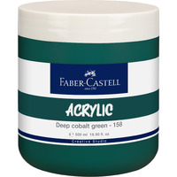 Faber-Castell Creative Studio Acrylic 500Ml Jar - Deep Cobalt Green 158