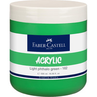 Faber-Castell Creative Studio Acrylic 500Ml Jar - Light Phthalo Green 162