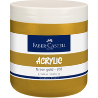 Faber-Castell Creative Studio Acrylic 500Ml Jar - Green Gold 268