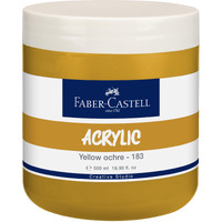 Faber-Castell Creative Studio Acrylic 500Ml Jar - Yellow Ochre 183