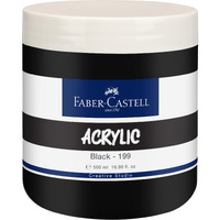 Faber-Castell Creative Studio Acrylic 500Ml Jar - Black 199