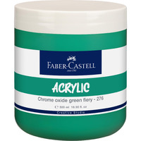 Faber-Castell Creative Studio Acrylic 500Ml Jar - Chrome Oxide Green Fiery 276