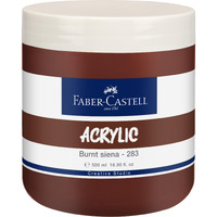 Faber-Castell Creative Studio Acrylic 500Ml Jar - Burnt Siena 283