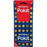 Nataraj Pokit Mechanical Pencil | Tip Size- 0.5 Mm | Hb - 5 Leads | Fine & Drak Writing | Rubberized Grip |Free One Lead Tube Of 5 Pcs | Ideal For Students,School,Office & Stationery Use | 10 Pcs Pack