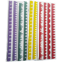 Kcr Amazing Eva Printed Foam Self Adhesive Border Stickers For Kids For Art & Craft(Set Of 4)