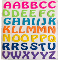 Kcr Eva Foam Neon Glitter Alphabets Self Adhesive Stickers For Kids, Children Learning Or Art & Craft(Set Of 3)
