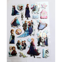 Kcr Paper Attractive Cute Foam Sparkle Princess Cartoon Self Adhesive 3D Stickers For Girls Kids Or Art & Craft - Set Of 3 (Multicolor)