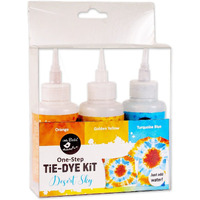 Little Birdie One Step Tie Dye Fabric Dye Kit | Fabric Dye For Clothes Permanent | Dye Colour For Clothes, Jeans,T-Shirt - Desert Sky Kit