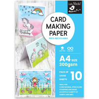 Little Birdie Card Making Paper 300 Gsm A4 Size, 10 Sheets | Durable Paper For Card Making, Stenciling, Stamping, Die Cutting, And Mixed Media Crafts