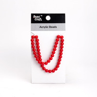 Little Birdie Acrylic Beads Cherry Red 1 String | For Jewellery, Necklace, Earring, Bracelet Making | Art & Craft, Embroidery, Diy Projects | For Girls And Adults