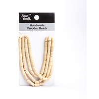 Little Birdie Handmade Wooden Beads Pipe Cream String | For Jewellery, Necklace, Earring, Bracelet Making | Art & Craft, Embroidery, Diy Projects | For Girls And Adults