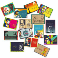 Vantagekart Motivational Inspirational Self Adhesive Posters (Paper , A5 Size, 21 X 14.8 X0.1 Cm, Multicolour) -Set Of 15 Poster